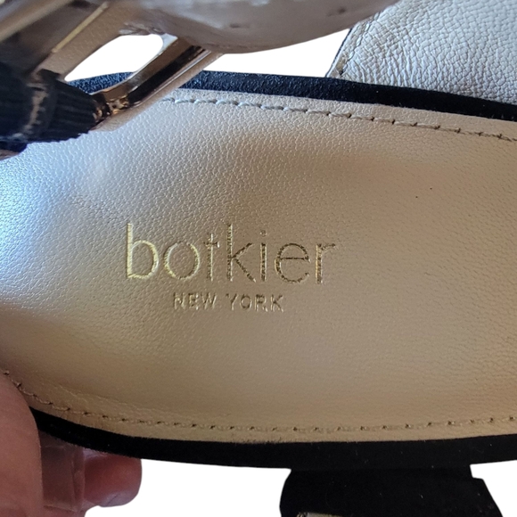 Botiker Black Suede And Metalic Gold Strapy Sandal Pumps - Picture 2 of 11